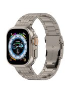 For Apple Watch 10 46mm / Ultra 2 / Ultra 49mm / 9 8 7 45mm / SE (2023) SE (2022) SE 6 5 4 44mm / 3 2 1 42mm Band 5-Bead Watch Strap - Titanium Grey