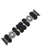 For Apple Watch 10 46mm / Ultra 2 / Ultra 49mm / 9 8 7 45mm / SE (2023) SE (2022) SE 6 5 4 44mm / 3 2 1 42mm Band Beaded Bracelet - Black / Pearl