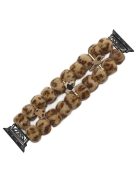 For Apple Watch 10 46mm / Ultra 2 / Ultra 49mm / 9 8 7 45mm / SE (2023) SE (2022) SE 6 5 4 44mm / 3 2 1 42mm Band Beaded Bracelet - Brown Leopard