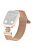 For Apple Watch 10 46mm / Ultra 2 / Ultra 49mm / 9 8 7 45mm / SE (2023) SE (2022) SE 6 5 4 44mm / 3 2 1 42mm Band Flower Magnetic Mesh Watch Strap - Rose Gold