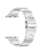 For Apple Watch 10 46mm / Ultra 2 / Ultra 49mm / 9 8 7 45mm / SE (2023) SE (2022) SE 6 5 4 44mm / 3 2 1 42mm Band Titanium Metal Strap - Silver