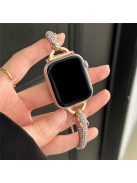 For Apple Watch 10 46mm / Ultra 2 / Ultra 49mm / 9 8 7 45mm / SE (2023) SE (2022) SE 6 5 4 44mm / 3 2 1 42mm Band Zinc Alloy Leopard Head Bracelet - Rose Gold