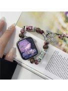 For Apple Watch 10 46mm / Ultra 2 / Ultra 49mm / 9 8 7 45mm / SE (2023) SE (2022) SE 6 5 4 44mm / 3 2 1 42mm Beaded Watch Band - Butterfly