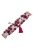 For Apple Watch 10 46mm / Ultra 2 / Ultra 49mm / 9 8 7 45mm / SE (2023) SE (2022) SE 6 5 4 44mm / 3 2 1 42mm Beaded Watch Band with Tassel Decor - Red