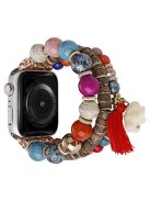 For Apple Watch 10 46mm / Ultra 2 / Ultra 49mm / 9 8 7 45mm / SE (2023) SE (2022) SE 6 5 4 44mm / 3 2 1 42mm Beads Strap Elephant Pendant - Multi-Color