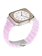 For Apple Watch 10 46mm / Ultra 2 / Ultra 49mm / 9 8 7 45mm / SE (2023) SE (2022) SE 6 5 4 44mm / 3 2 1 42mm Bracelet 3-Bead Watch Band - Gradient Pink