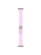 For Apple Watch 10 46mm / Ultra 2 / Ultra 49mm / 9 8 7 45mm / SE (2023) SE (2022) SE 6 5 4 44mm / 3 2 1 42mm Bracelet 3-Bead Watch Band - Gradient Pink