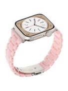 For Apple Watch 10 46mm / Ultra 2 / Ultra 49mm / 9 8 7 45mm / SE (2023) SE (2022) SE 6 5 4 44mm / 3 2 1 42mm Bracelet 3-Bead Watch Band - Pink