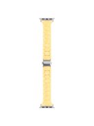 For Apple Watch 10 46mm / Ultra 2 / Ultra 49mm / 9 8 7 45mm / SE (2023) SE (2022) SE 6 5 4 44mm / 3 2 1 42mm Bracelet 3-Bead Watch Band - Yellow