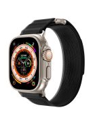 For Apple Watch 10 46mm / Ultra 2 / Ultra 49mm / 9 8 7 45mm / SE (2023) SE (2022) SE 6 5 4 44mm / 3 2 1 42mm Braided Loop Strap, Size: L - Black+Grey