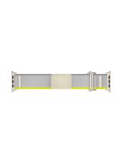 For Apple Watch 10 46mm / Ultra 2 / Ultra 49mm / 9 8 7 45mm / SE (2023) SE (2022) SE 6 5 4 44mm / 3 2 1 42mm Braided Loop Strap, Size: L - Yellow+White