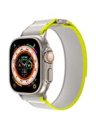 For Apple Watch 10 46mm / Ultra 2 / Ultra 49mm / 9 8 7 45mm / SE (2023) SE (2022) SE 6 5 4 44mm / 3 2 1 42mm Braided Loop Strap, Size: L - Yellow+White