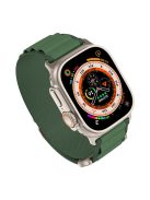 For Apple Watch 10 46mm / Ultra 2 / Ultra 49mm / 9 8 7 45mm / SE (2023) SE (2022) SE 6 5 4 44mm / 3 2 1 42mm Braided Nylon Watch Straps, Size: M - Green