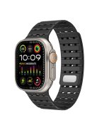 For Apple Watch 10 46mm / Ultra 2 / Ultra 49mm / 9 8 7 45mm / SE (2023) SE (2022) SE 6 5 4 44mm / 3 2 1 42mm Breathable Silicone Strap - Black