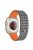 For Apple Watch 10 46mm / Ultra 2 / Ultra 49mm / 9 8 7 45mm / SE (2023) SE (2022) SE 6 5 4 44mm / 3 2 1 42mm Breathable Silicone Strap - Grey+Orange