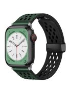 For Apple Watch 10 46mm / Ultra 2 / Ultra 49mm / 9 8 7 45mm / SE (2023) SE (2022) SE 6 5 4 44mm / 3 2 1 42mm Breathable Strap Leather Watch Band  - Green