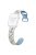 For Apple Watch 10 46mm / Ultra 2 / Ultra 49mm / 9 8 7 45mm / SE (2023) SE (2022) SE 6 5 4 44mm / 3 2 1 42mm Butterfly Silicone Band - Antique White+Blue