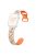 For Apple Watch 10 46mm / Ultra 2 / Ultra 49mm / 9 8 7 45mm / SE (2023) SE (2022) SE 6 5 4 44mm / 3 2 1 42mm Butterfly Silicone Band - Starlight+Orange