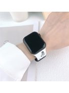 For Apple Watch 10 46mm / Ultra 2 / Ultra 49mm / 9 8 7 45mm / SE (2023) SE (2022) SE 6 5 4 44mm / 3 2 1 42mm Butterfly Silicone Band - White+Black