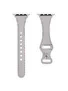 For Apple Watch 10 46mm / Ultra 2 / Ultra 49mm / 9 8 7 45mm / SE (2023) SE (2022) SE 6 5 4 44mm / 3 2 1 42mm Button Buckle Watch Strap - Light Grey