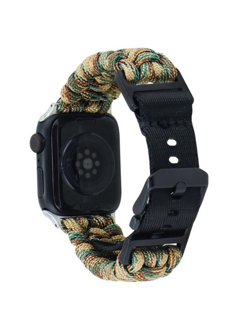 For Apple Watch 10 46mm / Ultra 2 / Ultra 49mm / 9 8 7 45mm / SE (2023) SE (2022) SE 6 5 4 44mm / 3 2 1 42mm Camo Braided Watch Strap - Army Green