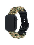 For Apple Watch 10 46mm / Ultra 2 / Ultra 49mm / 9 8 7 45mm / SE (2023) SE (2022) SE 6 5 4 44mm / 3 2 1 42mm Camo Braided Watch Strap - Army Green