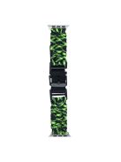 For Apple Watch 10 46mm / Ultra 2 / Ultra 49mm / 9 8 7 45mm / SE (2023) SE (2022) SE 6 5 4 44mm / 3 2 1 42mm Camo Braided Watch Strap - Black+Green