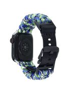 For Apple Watch 10 46mm / Ultra 2 / Ultra 49mm / 9 8 7 45mm / SE (2023) SE (2022) SE 6 5 4 44mm / 3 2 1 42mm Camo Braided Watch Strap - Blue+Green