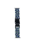 For Apple Watch 10 46mm / Ultra 2 / Ultra 49mm / 9 8 7 45mm / SE (2023) SE (2022) SE 6 5 4 44mm / 3 2 1 42mm Camo Braided Watch Strap - Blue+Green