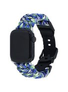 For Apple Watch 10 46mm / Ultra 2 / Ultra 49mm / 9 8 7 45mm / SE (2023) SE (2022) SE 6 5 4 44mm / 3 2 1 42mm Camo Braided Watch Strap - Blue+Green