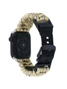 For Apple Watch 10 46mm / Ultra 2 / Ultra 49mm / 9 8 7 45mm / SE (2023) SE (2022) SE 6 5 4 44mm / 3 2 1 42mm Camo Braided Watch Strap - Khaki