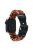 For Apple Watch 10 46mm / Ultra 2 / Ultra 49mm / 9 8 7 45mm / SE (2023) SE (2022) SE 6 5 4 44mm / 3 2 1 42mm Camo Braided Watch Strap - Orange+Black