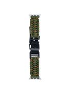 For Apple Watch 10 46mm / Ultra 2 / Ultra 49mm / 9 8 7 45mm / SE (2023) SE (2022) SE 6 5 4 44mm / 3 2 1 42mm Camo Braided Watch Strap - Orange+Green