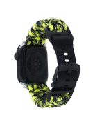 For Apple Watch 10 46mm / Ultra 2 / Ultra 49mm / 9 8 7 45mm / SE (2023) SE (2022) SE 6 5 4 44mm / 3 2 1 42mm Camo Braided Watch Strap - Yellow+Black