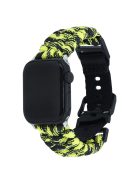 For Apple Watch 10 46mm / Ultra 2 / Ultra 49mm / 9 8 7 45mm / SE (2023) SE (2022) SE 6 5 4 44mm / 3 2 1 42mm Camo Braided Watch Strap - Yellow+Black