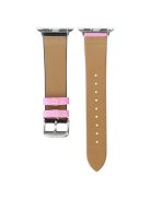 For Apple Watch 10 46mm / Ultra 2 / Ultra 49mm / 9 8 7 45mm / SE (2023) SE (2022) SE 6 5 4 44mm / 3 2 1 42mm Canvas Strap Replacement - Black+Pink