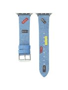 For Apple Watch 10 46mm / Ultra 2 / Ultra 49mm / 9 8 7 45mm / SE (2023) SE (2022) SE 6 5 4 44mm / 3 2 1 42mm Canvas Strap Replacement - Blue