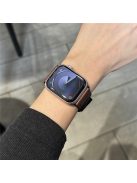 For Apple Watch 10 46mm / Ultra 2 / Ultra 49mm / 9 8 7 45mm / SE (2023) SE (2022) SE 6 5 4 44mm / 3 2 1 42mm Canvas Watch Bracelet with 3 Loops - Black