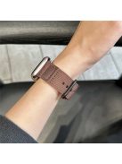 For Apple Watch 10 46mm / Ultra 2 / Ultra 49mm / 9 8 7 45mm / SE (2023) SE (2022) SE 6 5 4 44mm / 3 2 1 42mm Canvas Watch Bracelet with 3 Loops - Brown