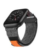 For Apple Watch 10 46mm / Ultra 2 / Ultra 49mm / 9 8 7 45mm / SE (2023) SE (2022) SE 6 5 4 44mm / 3 2 1 42mm Canvas Watch Strap - Black  /  Grey