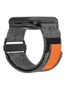 For Apple Watch 10 46mm / Ultra 2 / Ultra 49mm / 9 8 7 45mm / SE (2023) SE (2022) SE 6 5 4 44mm / 3 2 1 42mm Canvas Watch Strap - Black  /  Grey