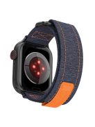 For Apple Watch 10 46mm / Ultra 2 / Ultra 49mm / 9 8 7 45mm / SE (2023) SE (2022) SE 6 5 4 44mm / 3 2 1 42mm Canvas Watch Strap - Denim Black