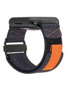 For Apple Watch 10 46mm / Ultra 2 / Ultra 49mm / 9 8 7 45mm / SE (2023) SE (2022) SE 6 5 4 44mm / 3 2 1 42mm Canvas Watch Strap - Denim Black