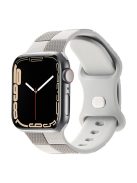 For Apple Watch 10 46mm / Ultra 2 / Ultra 49mm / 9 8 7 45mm / SE (2023) SE (2022) SE 6 5 4 44mm / 3 2 1 42mm Checkerboard Silicone Band - Light Grey