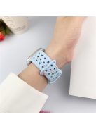 For Apple Watch 10 46mm / Ultra 2 / Ultra 49mm / 9 8 7 45mm / SE (2023) SE (2022) SE 6 5 4 44mm / 3 2 1 42mm Confetti Decor Silicone Strap - Baby Blue