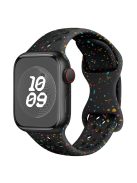 For Apple Watch 10 46mm / Ultra 2 / Ultra 49mm / 9 8 7 45mm / SE (2023) SE (2022) SE 6 5 4 44mm / 3 2 1 42mm Confetti Decor Silicone Strap - Black