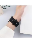 For Apple Watch 10 46mm / Ultra 2 / Ultra 49mm / 9 8 7 45mm / SE (2023) SE (2022) SE 6 5 4 44mm / 3 2 1 42mm Confetti Decor Silicone Strap - Black