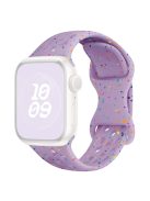 For Apple Watch 10 46mm / Ultra 2 / Ultra 49mm / 9 8 7 45mm / SE (2023) SE (2022) SE 6 5 4 44mm / 3 2 1 42mm Confetti Decor Silicone Strap - Light Purple