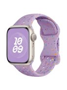 For Apple Watch 10 46mm / Ultra 2 / Ultra 49mm / 9 8 7 45mm / SE (2023) SE (2022) SE 6 5 4 44mm / 3 2 1 42mm Confetti Decor Silicone Strap - Light Purple