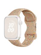 For Apple Watch 10 46mm / Ultra 2 / Ultra 49mm / 9 8 7 45mm / SE (2023) SE (2022) SE 6 5 4 44mm / 3 2 1 42mm Confetti Decor Silicone Strap - Milk Tea Color